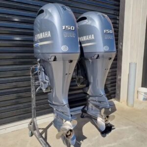 Twin Used Yamaha F150B & LF150B In-Line 4 150HP Outboard Motors – Powerful & Reliable
